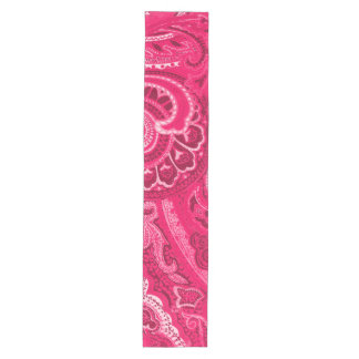 Caminho De Mesa Médio Bandanna retro/Bandana de Paisley do rosa quente