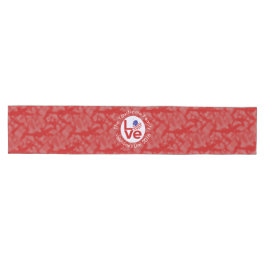 Caminho De Mesa Médio Bandeira do Coração do AMOR Vermelho dos EUA Texto
