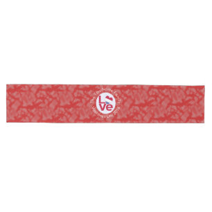 Caminho De Mesa Médio Bandeira Personalizada Netherlander Red LOVE