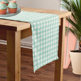 Caminho De Mesa Médio Beach Baby no Conselho Mint Gingham Chá de fraldas