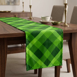 Caminho De Mesa Médio Bela Toalha de Mesa Xadrez Verde Médio