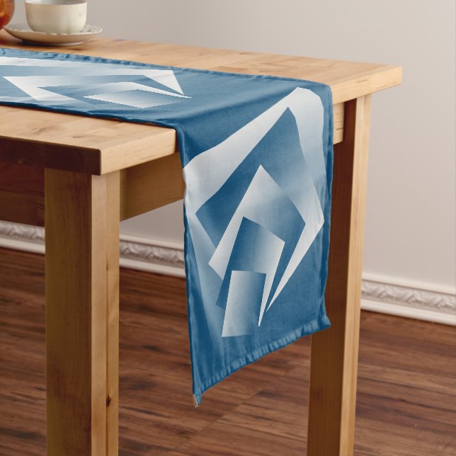 Caminho De Mesa Médio Blue Teal geometry (No Local)
