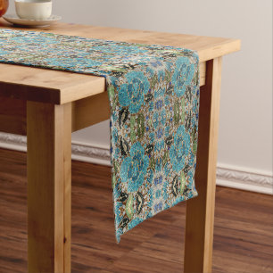 Caminho De Mesa Médio Boêmia azul-de-tartaruga-prateada