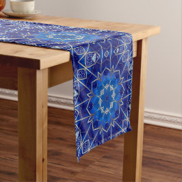 Caminho De Mesa Médio Corredor de Mesa Azul Decorativo de Férias