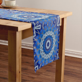 Caminho De Mesa Médio Corredor de Mesa Azul Decorativo de Férias