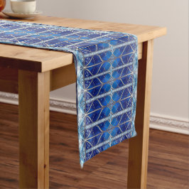 Caminho De Mesa Médio Corredor de Mesa Azul Decorativo de Férias