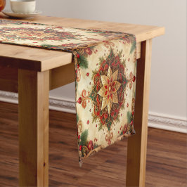 Caminho De Mesa Médio Corredor de Mesa Decorativo de Feriado Vermelho Ve