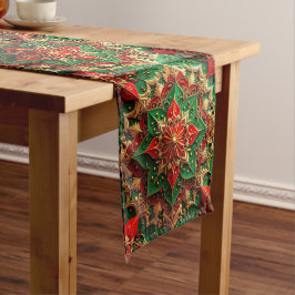 Caminho De Mesa Médio Corredor de Mesa Decorativo Vermelho Verde para Fé
