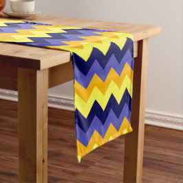 Caminho De Mesa Médio Corredor Médio de Mesa Dourada Amarelo Azul