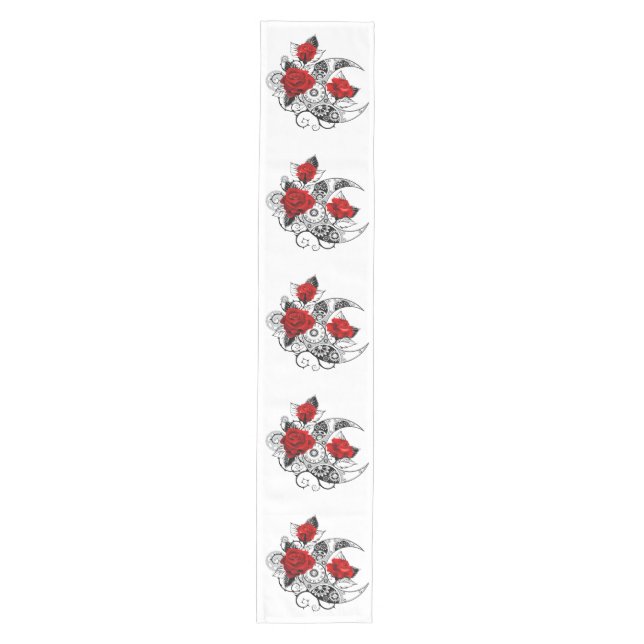 Caminho De Mesa Médio Crescente Mecânico com Rosas vermelhas (Frente)