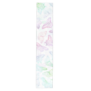 Caminho De Mesa Médio Elegante Azul Roxo-Brilhante Glam Design