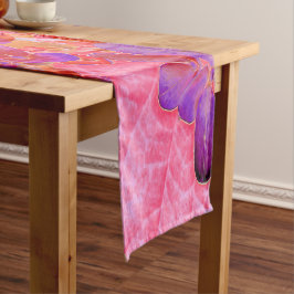 Caminho De Mesa Médio Elegante Hydrangea Limelight Roxa e Laranja
