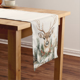 Caminho De Mesa Médio Elegante Rustic Noël - Mesa de Natal