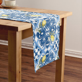 Caminho De Mesa Médio estilo italiano,azulejos,majolica,limão,Impressão 