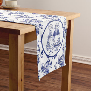 Caminho De Mesa Médio Exclui Azulejos de Padrão de Blauw