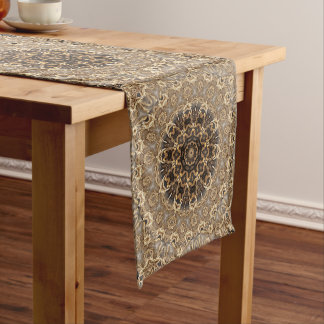 Caminho De Mesa Médio Executador de Mesa Decorativa Dourada Único