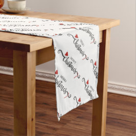 Caminho De Mesa Médio Feliz Natal Santa Hats e Canas Doces