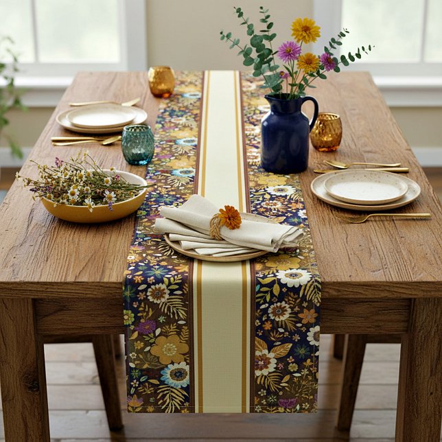 Caminho De Mesa Médio Floral outono dourado (Criador carregado)