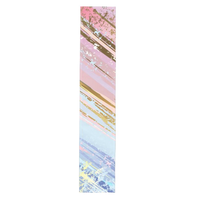 Caminho De Mesa Médio Fundo Rosa Texturizado (Frente)