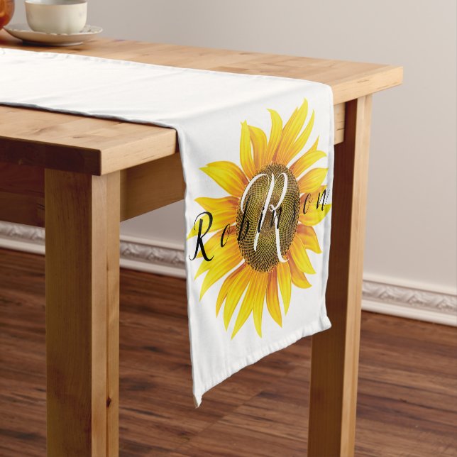 Caminho De Mesa Médio Girassol personalizado (No Local)