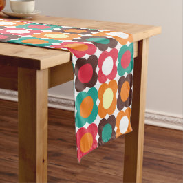 Caminho De Mesa Médio Groovy 70s Retro Flower Pattern | Bold Boho Floral