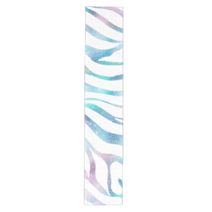 Caminho De Mesa Médio Impressão de Glam Zebra Roxo-Roxo Moderno