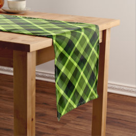 Caminho De Mesa Médio Impressão Verde Elegante Xadrez de Mesa Média