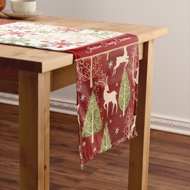 Caminho De Mesa Médio Impressões de Natal (No Local)