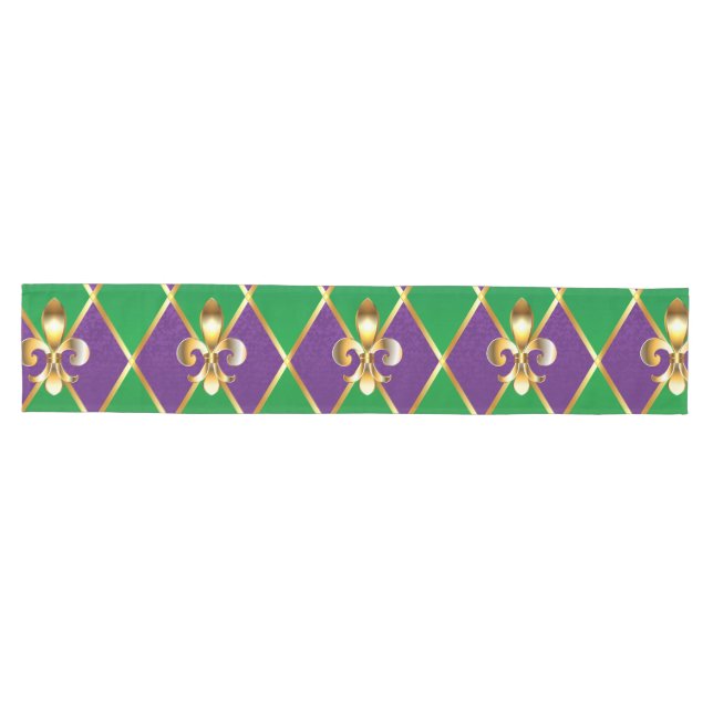 Caminho De Mesa Médio Jewelry Background Mardi Gras (Horizontal)
