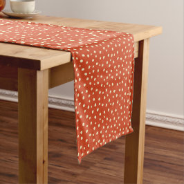 Caminho De Mesa Médio Laranja com pontos beges