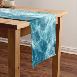 Caminho De Mesa Médio Mármore de água azul