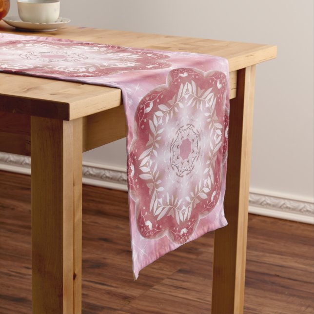 Caminho De Mesa Médio Mesa decorativa rosa (No Local)