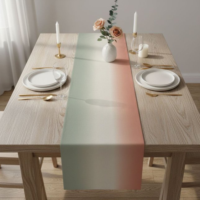Caminho De Mesa Médio Modern Italian Flag Gradient Table Runner (Criador carregado)