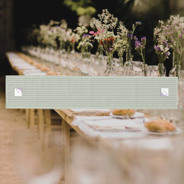 Caminho De Mesa Médio Monograma de Script Floral Purple Rastreado de Alg