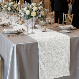 Caminho De Mesa Médio Padrão branco elegante