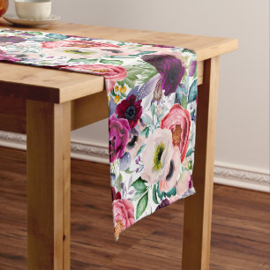 Caminho De Mesa Médio Padrão de flores coloridas