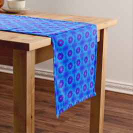 Caminho De Mesa Médio Padrão impressão africano azul e roxo