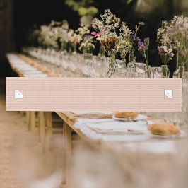 Caminho De Mesa Médio Pêssego de poeira Terracotta Borboleta Monograma