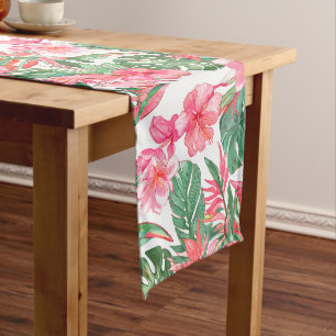 Caminho De Mesa Médio PixDezines Vintage Pastel H2 Havaí Folhagem Floral