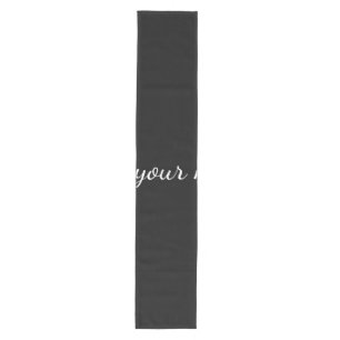 Caminho De Mesa Médio Preto sólido adicionar nome mensagem de texto aqui