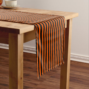 Caminho De Mesa Médio Pumpkin Laranja e Preto do Halloween