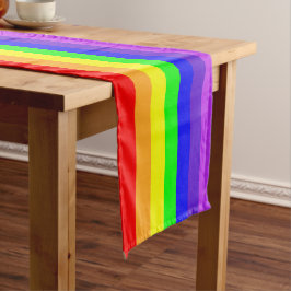 Caminho De Mesa Médio Rainbow Stripes Mesa Médio