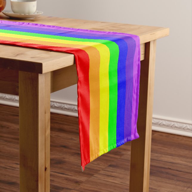 Caminho De Mesa Médio Rainbow Stripes Mesa Médio (No Local)