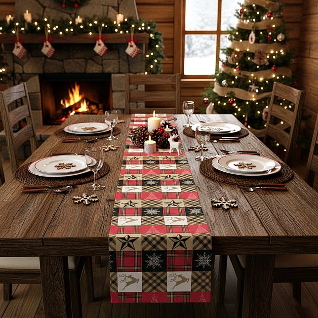 Caminho De Mesa Médio Remendo de Natal na montanha (Criador carregado)