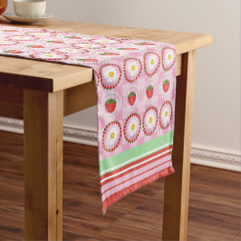 Caminho De Mesa Médio Serenata de Morango Rosa