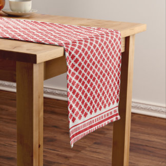 Caminho De Mesa Médio Shemagh Keffiyeh Vermelho e Branco, Ramadan Eid