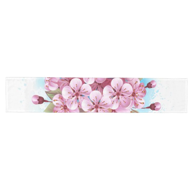 Caminho De Mesa Médio Sorvete Waffle Rosa Sakura Cone (Horizontal)
