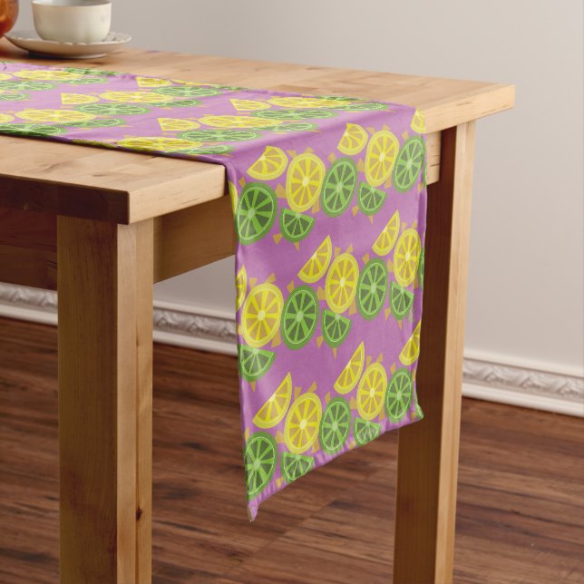 Caminho De Mesa Médio Summer Citrus Lilac Mesa Runner (No Local)