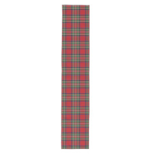 Caminho De Mesa Médio Tartan Stewart Xadrez Red Check Patterno
