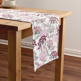 Caminho De Mesa Médio Teste padrão de flor tirado mão